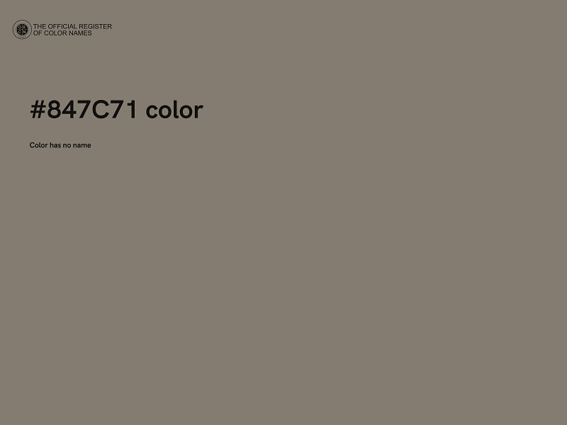 #847C71 color image