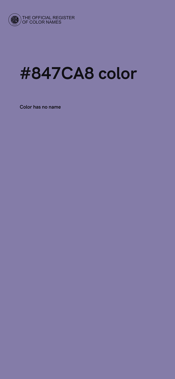 #847CA8 color image