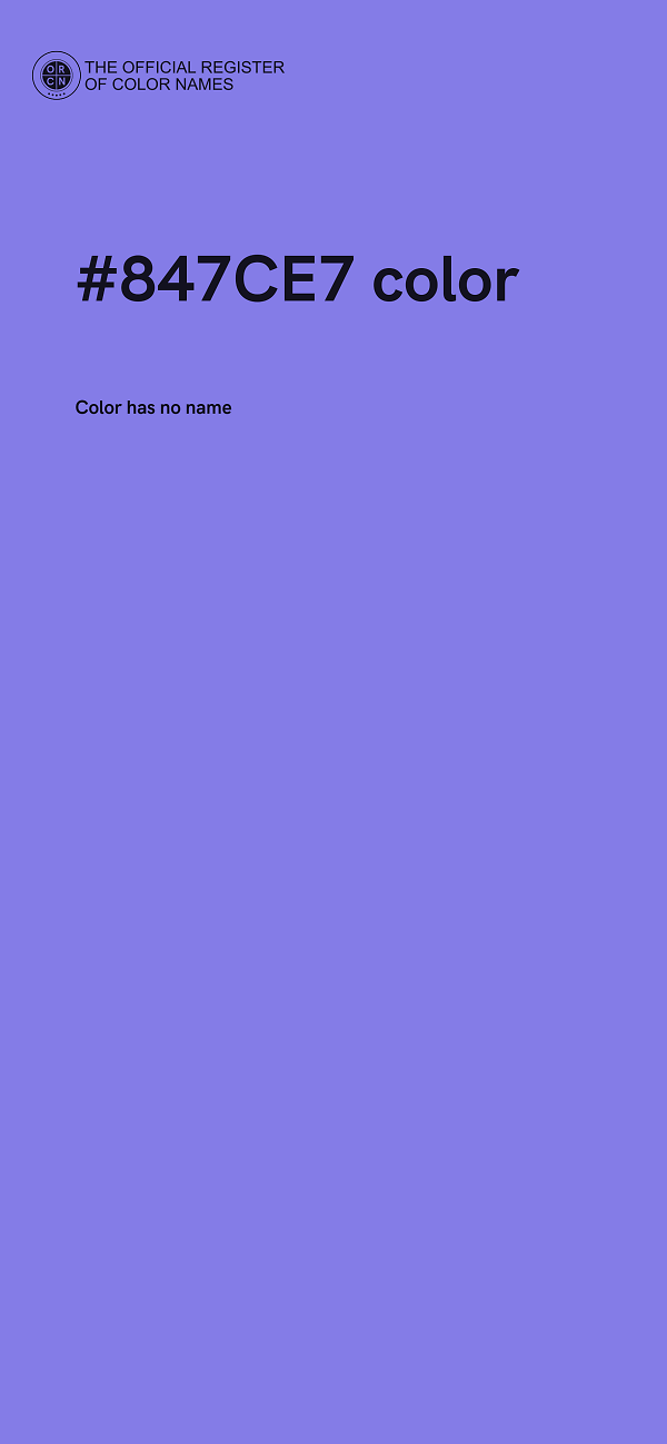#847CE7 color image