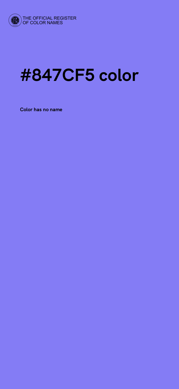 #847CF5 color image