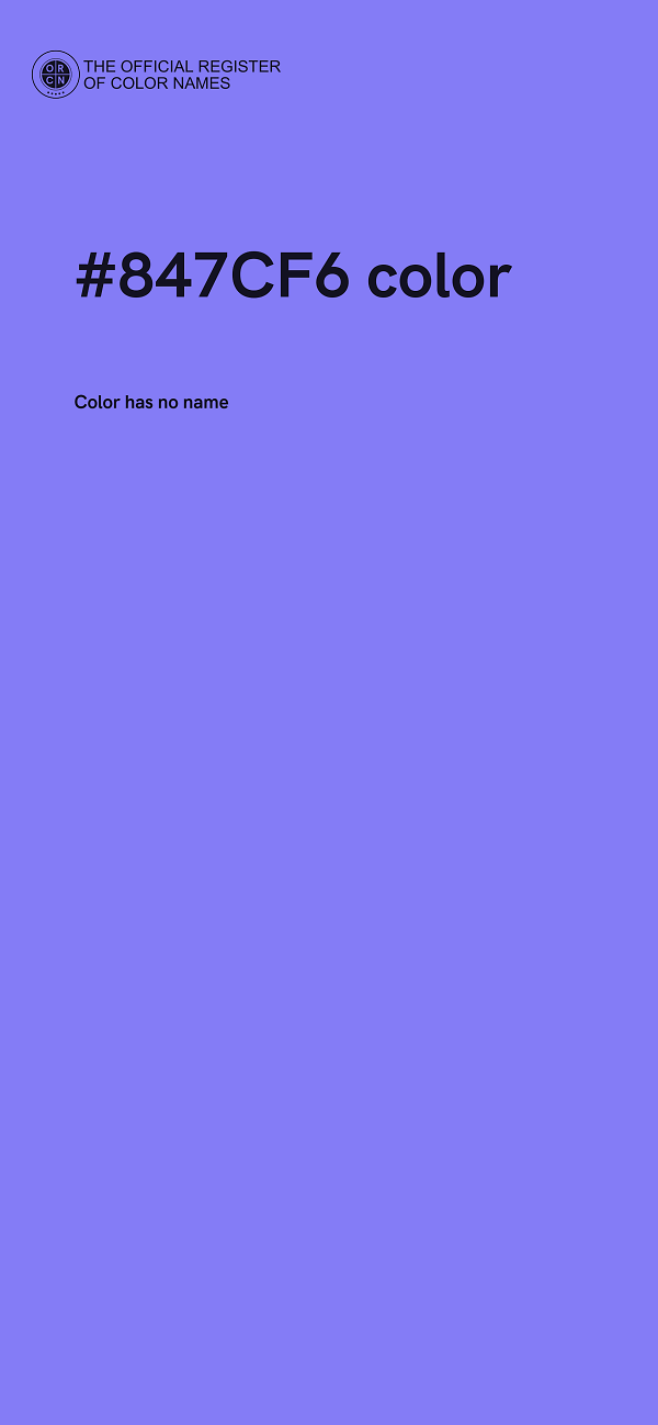 #847CF6 color image