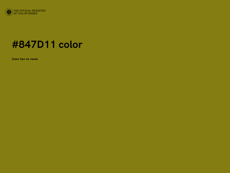 #847D11 color image