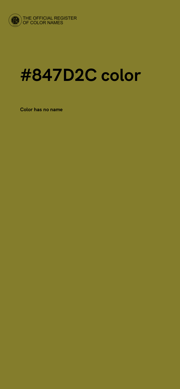 #847D2C color image