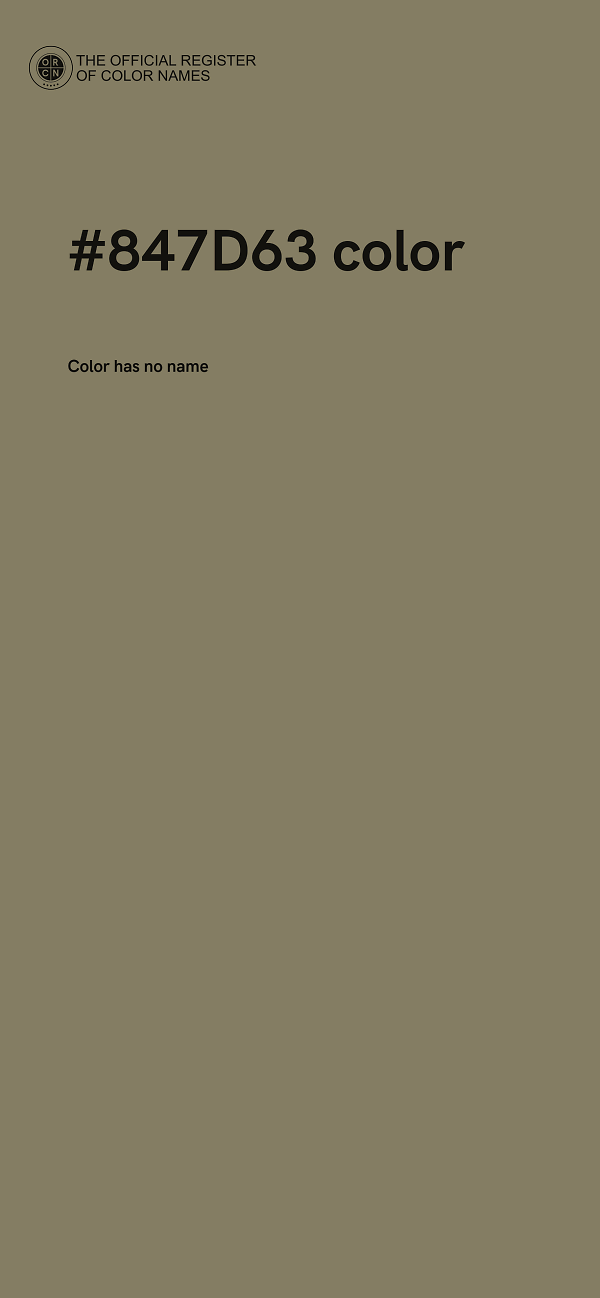#847D63 color image