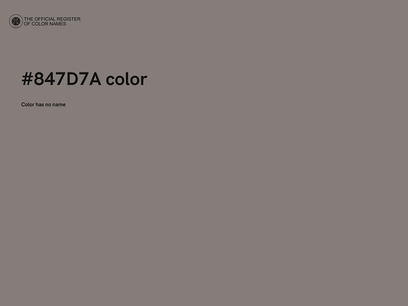 #847D7A color image