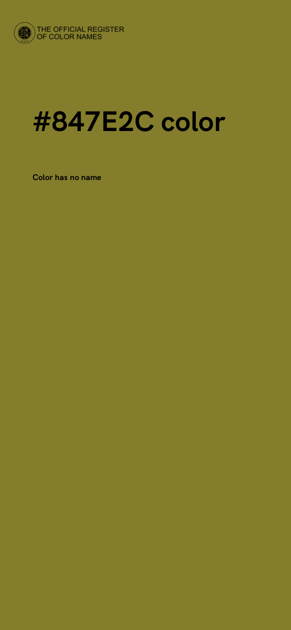 #847E2C color image