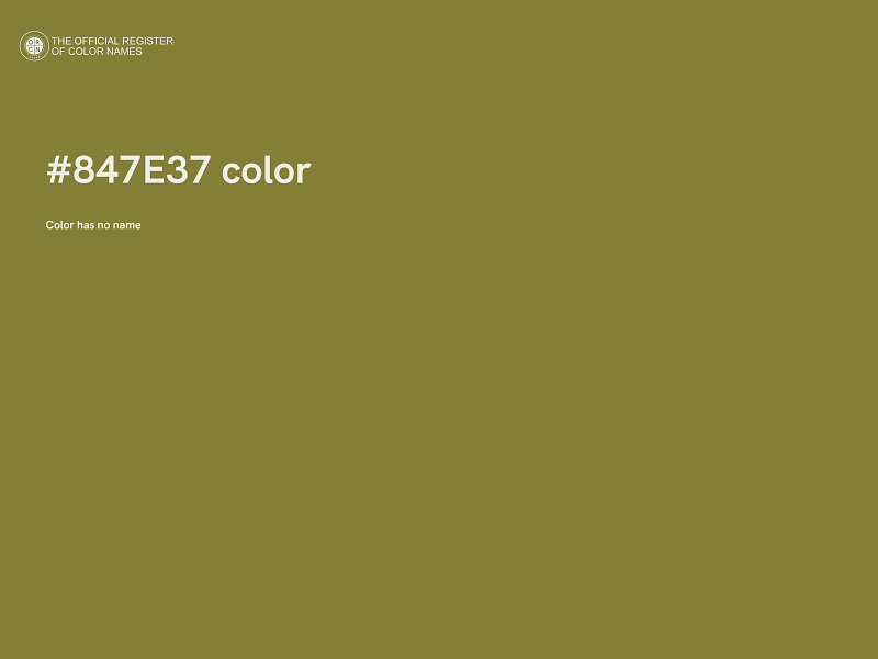 #847E37 color image