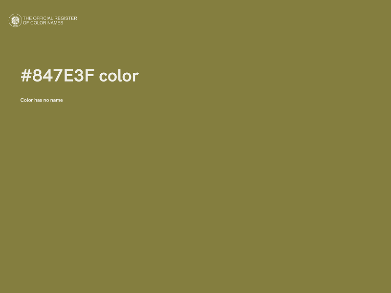 #847E3F color image