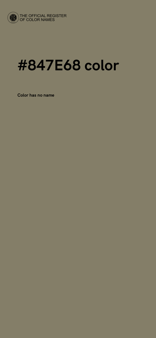 #847E68 color image
