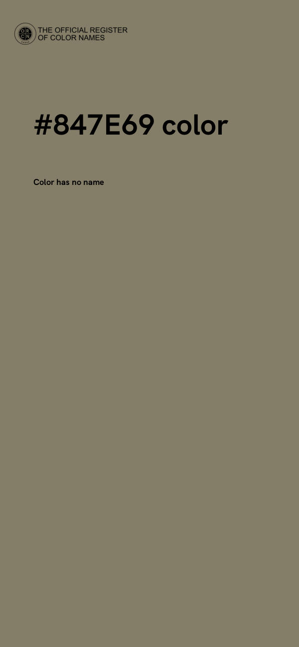 #847E69 color image