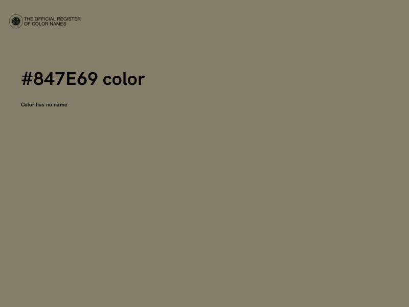 #847E69 color image