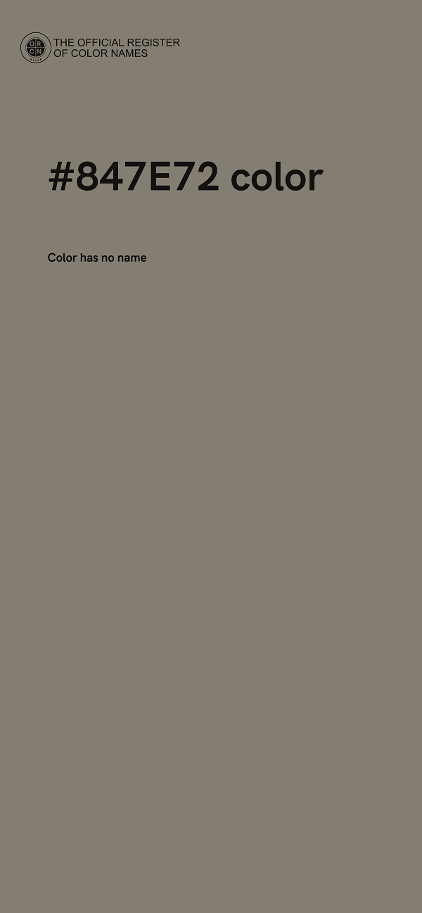 #847E72 color image