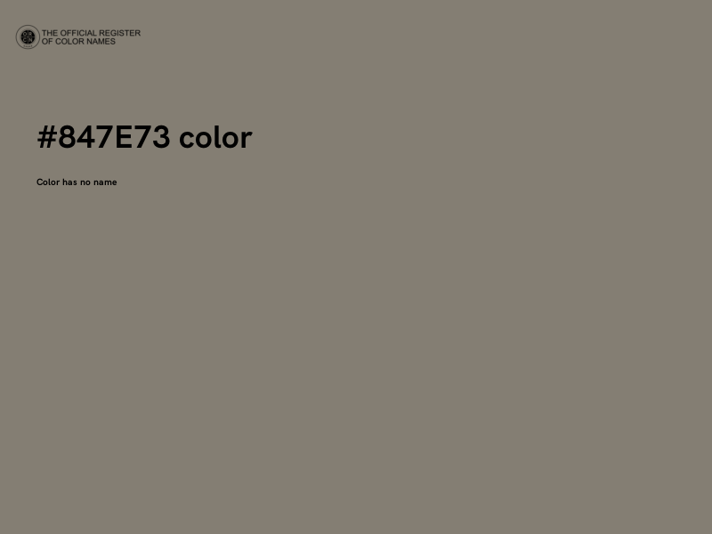 #847E73 color image