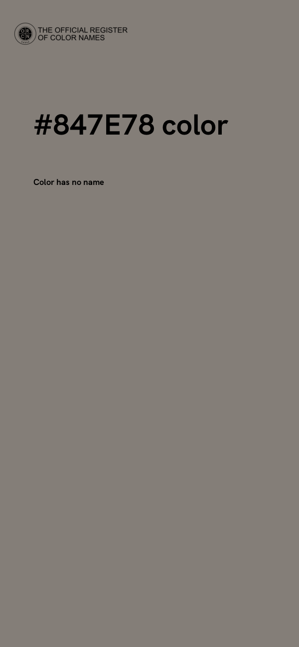 #847E78 color image