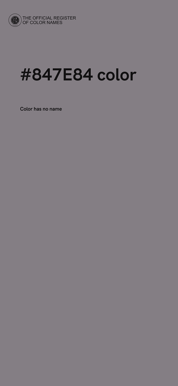 #847E84 color image
