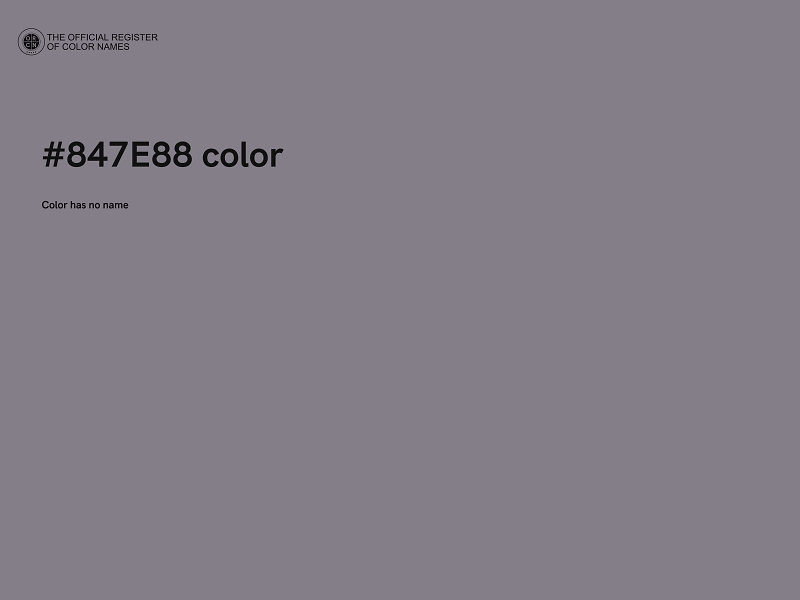 #847E88 color image