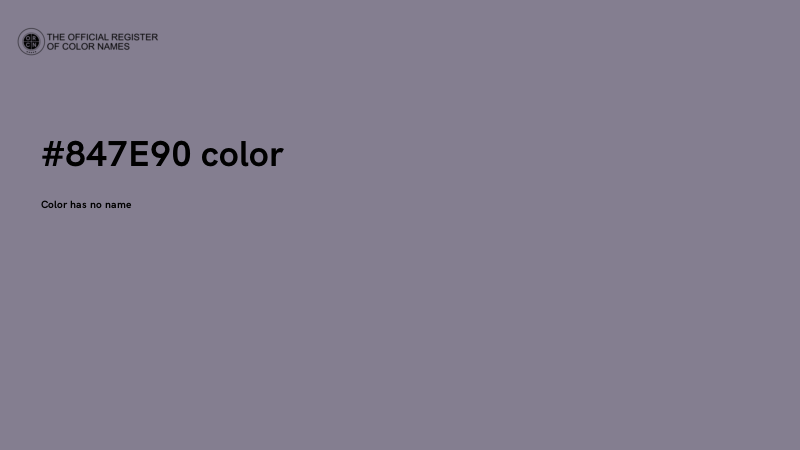#847E90 color image