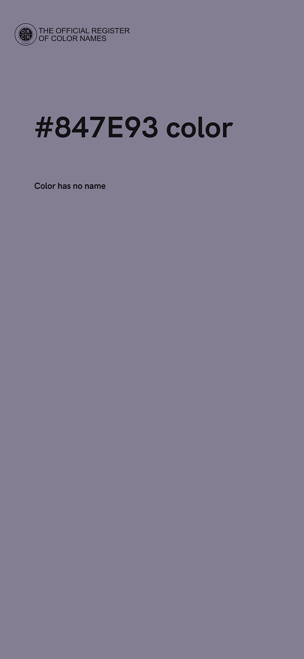 #847E93 color image