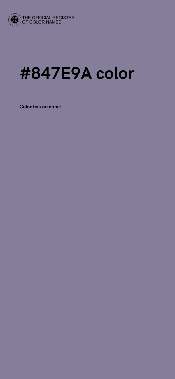 #847E9A color image