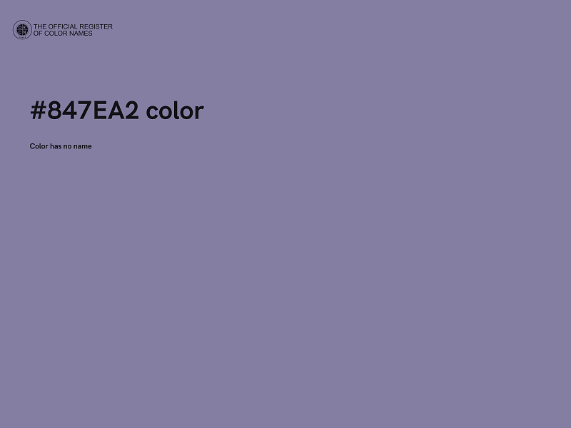 #847EA2 color image