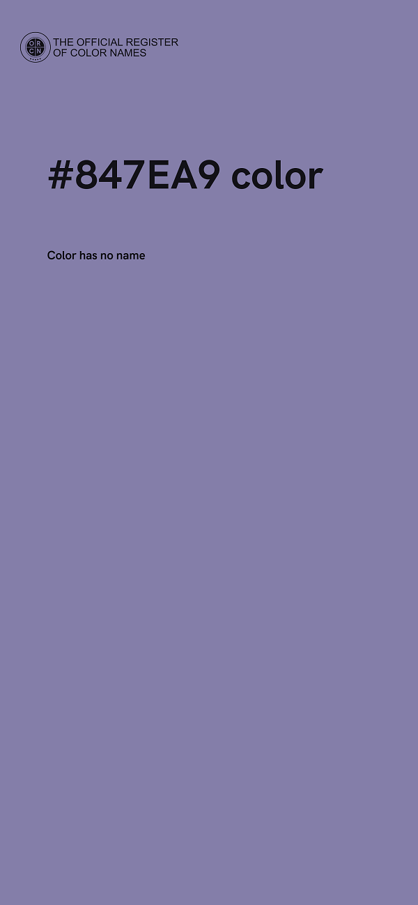 #847EA9 color image