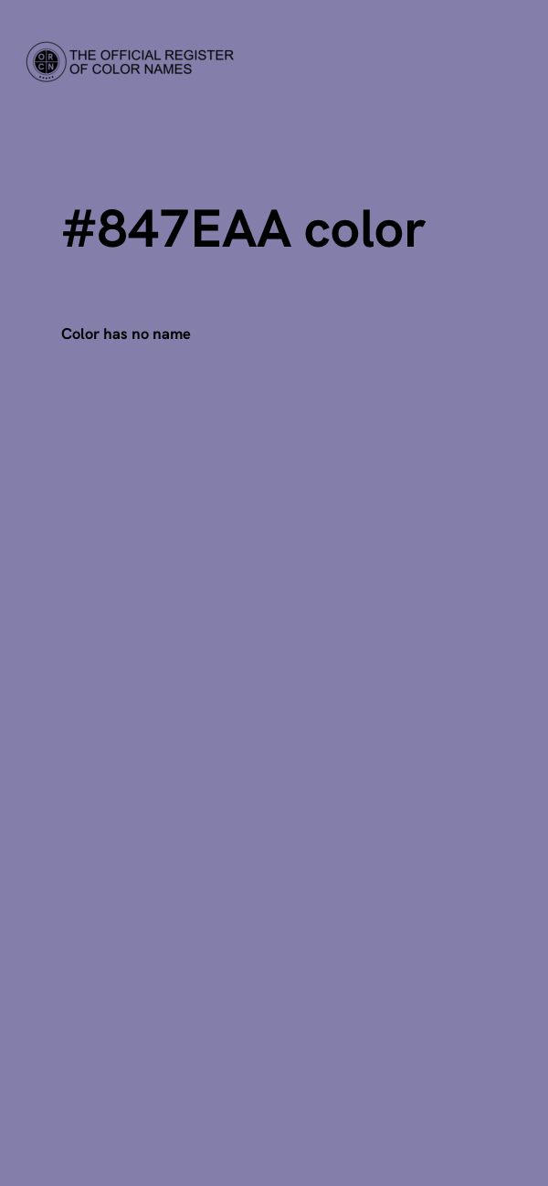 #847EAA color image