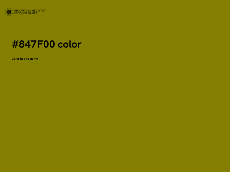 #847F00 color image