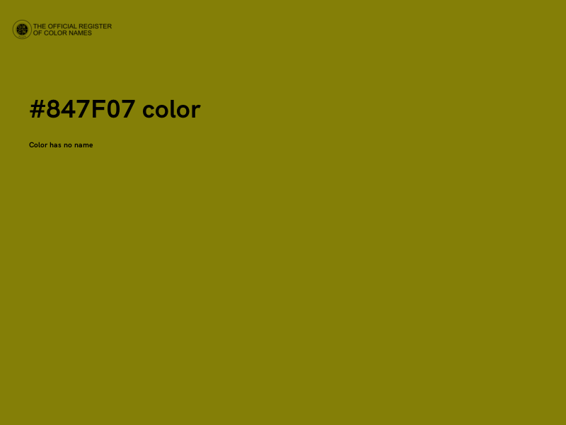 #847F07 color image