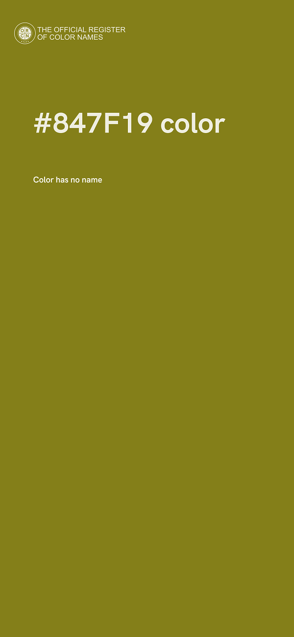 #847F19 color image