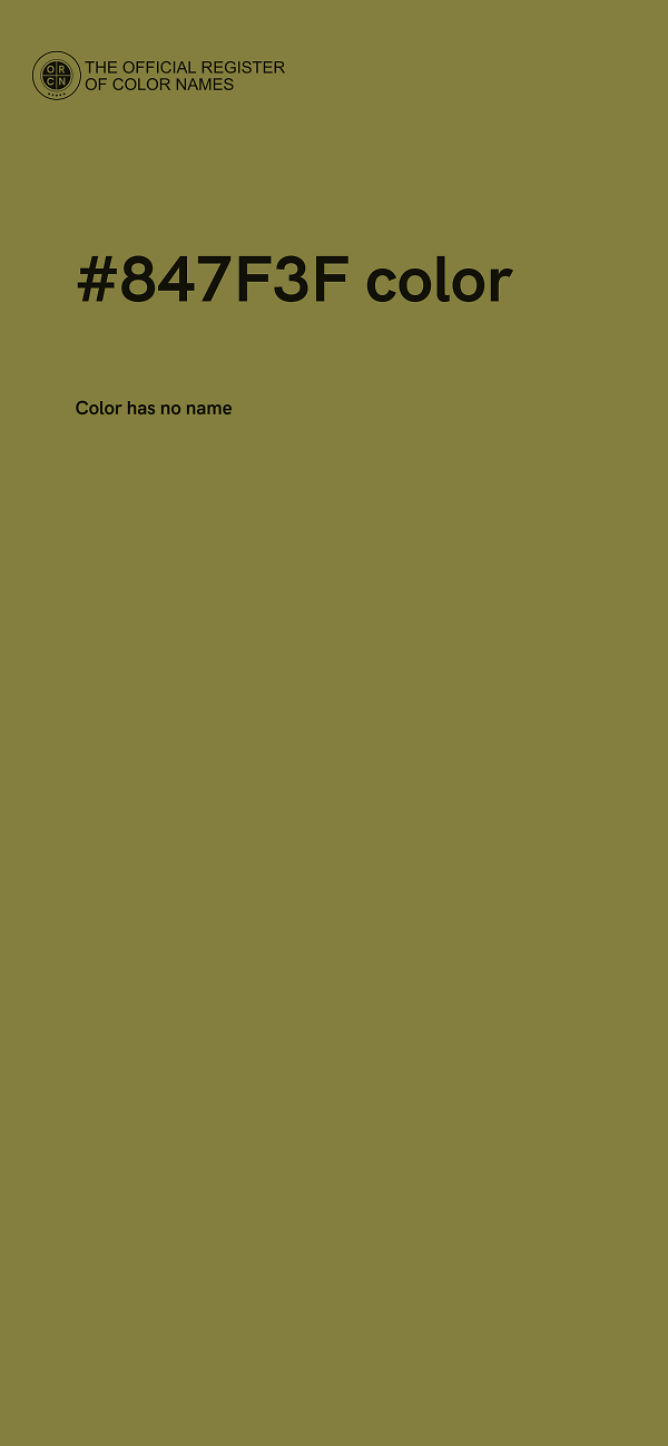 #847F3F color image