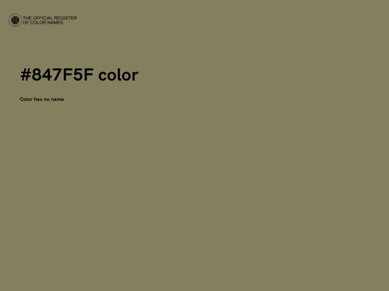 #847F5F color image