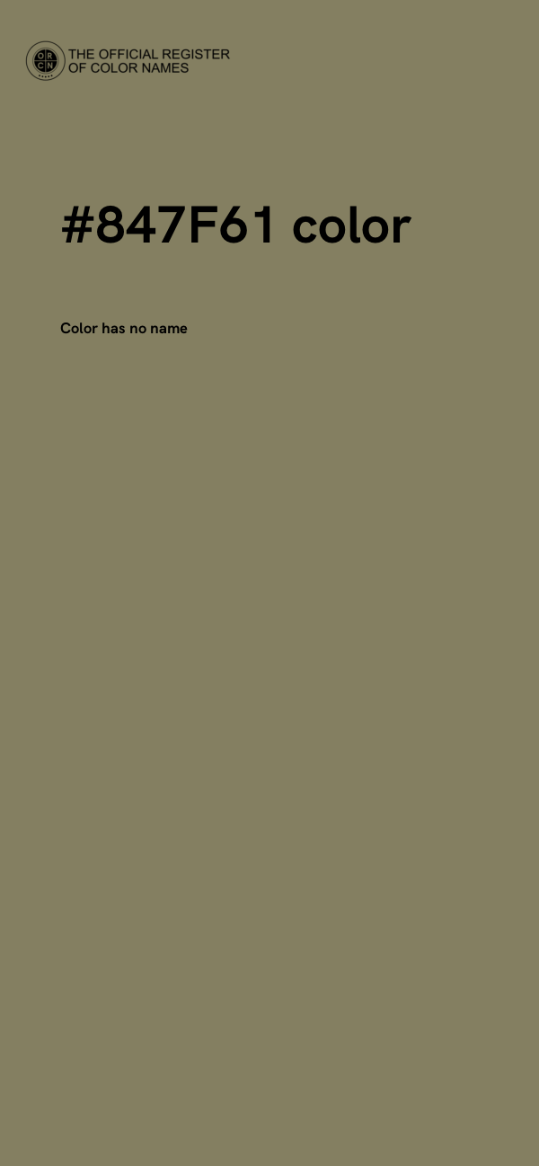 #847F61 color image