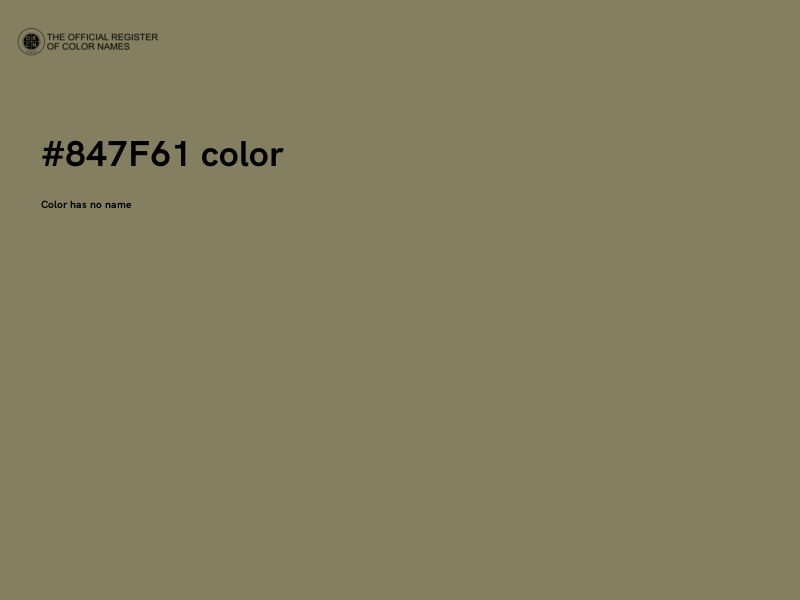 #847F61 color image