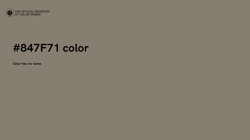 #847F71 color image