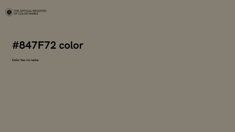 #847F72 color image