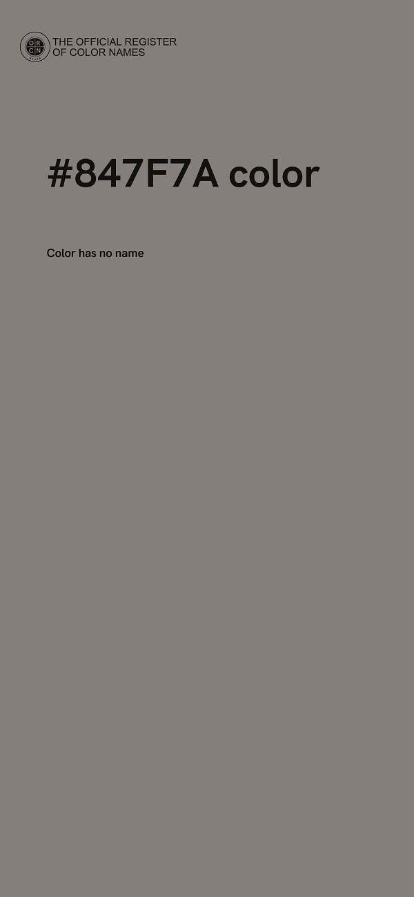 #847F7A color image