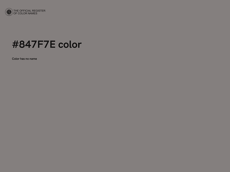 #847F7E color image