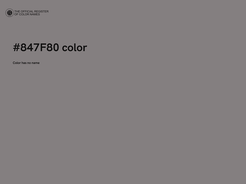 #847F80 color image