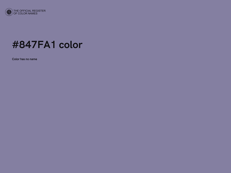 #847FA1 color image