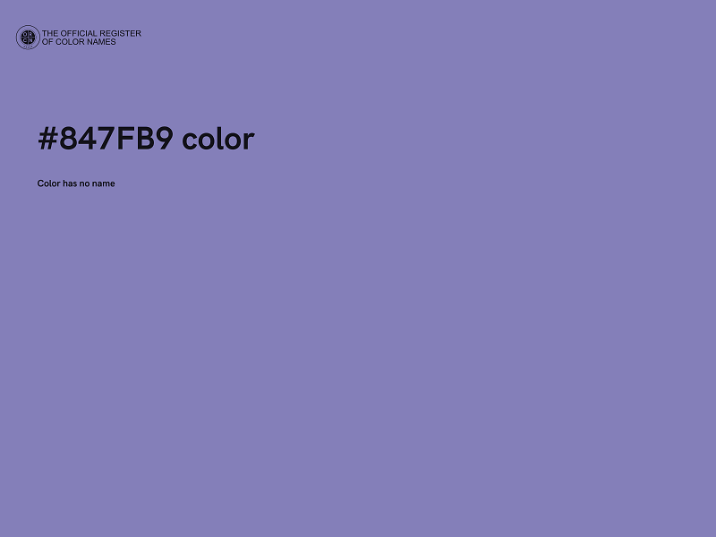 #847FB9 color image