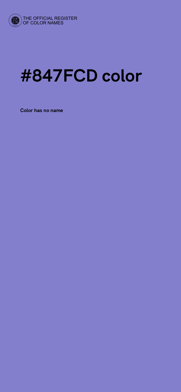 #847FCD color image