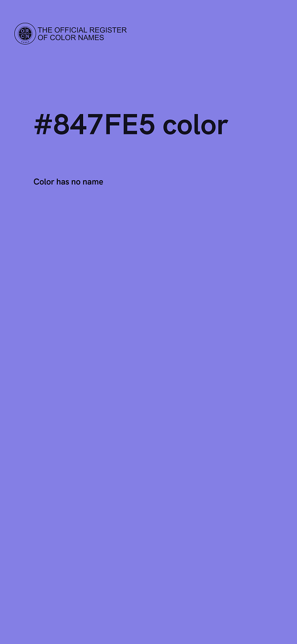 #847FE5 color image