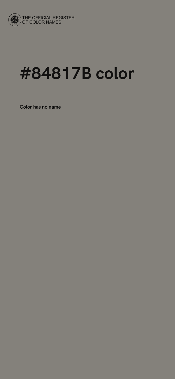 #84817B color image