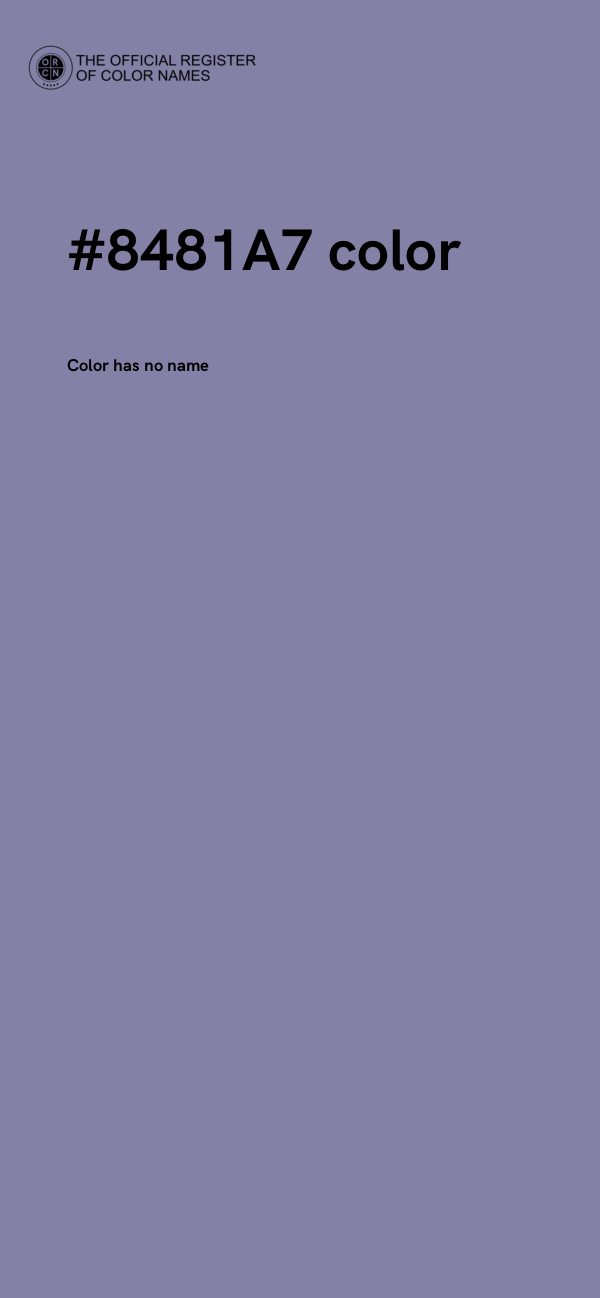#8481A7 color image