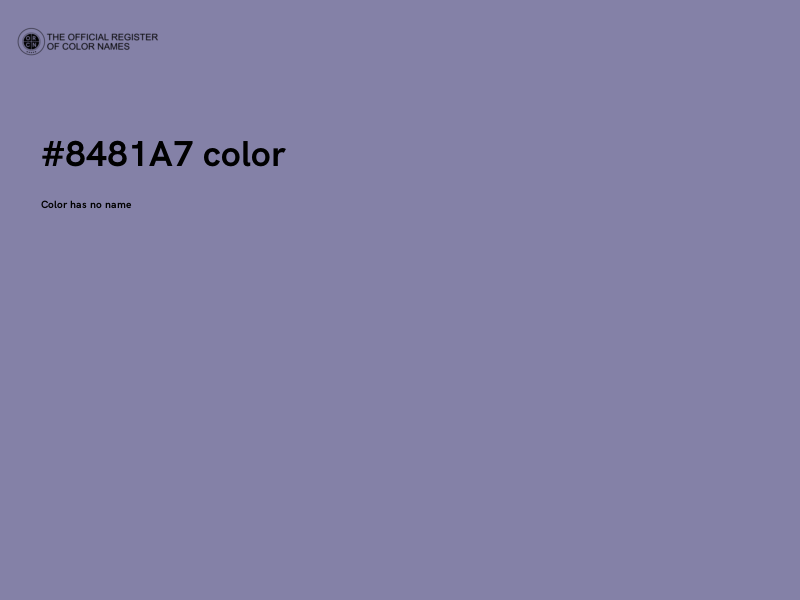 #8481A7 color image