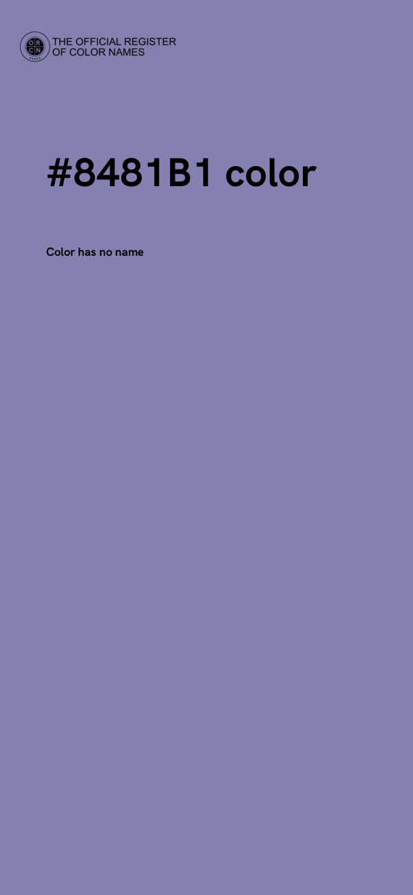 #8481B1 color image