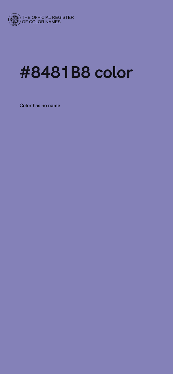 #8481B8 color image