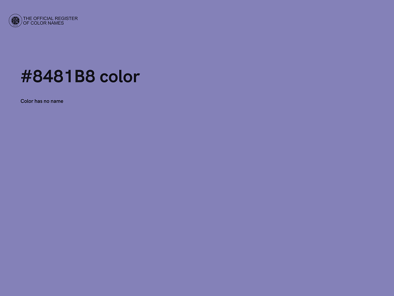 #8481B8 color image