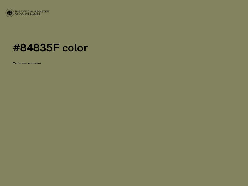 #84835F color image