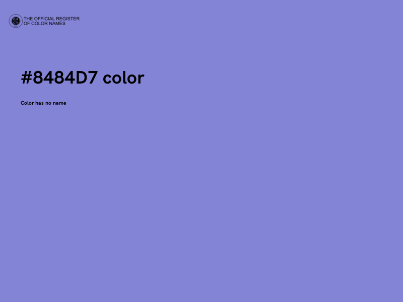 #8484D7 color image